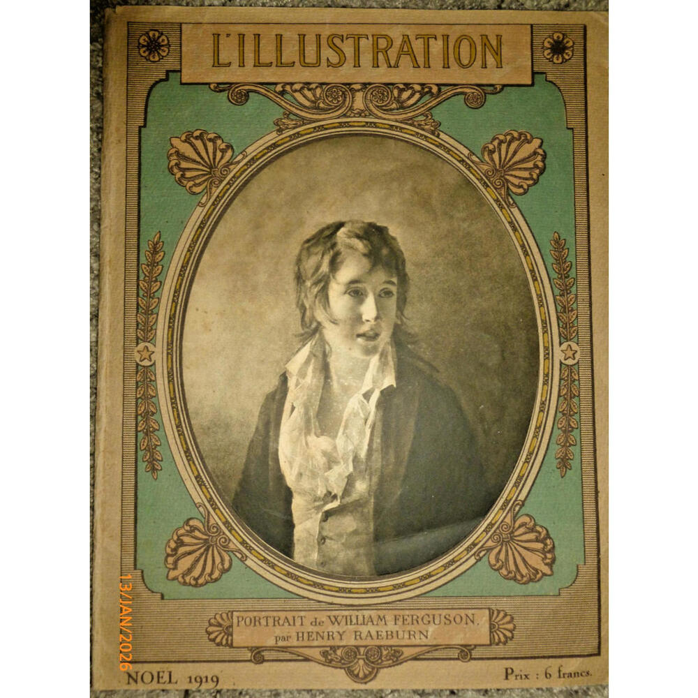 NOEL 1919 JOURNAL Cover William Ferguson Henry Raeburn Paris France
